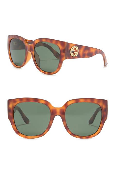 gucci 55mm oversized square colorblock sunglasses|Gucci square tortoise sunglasses.